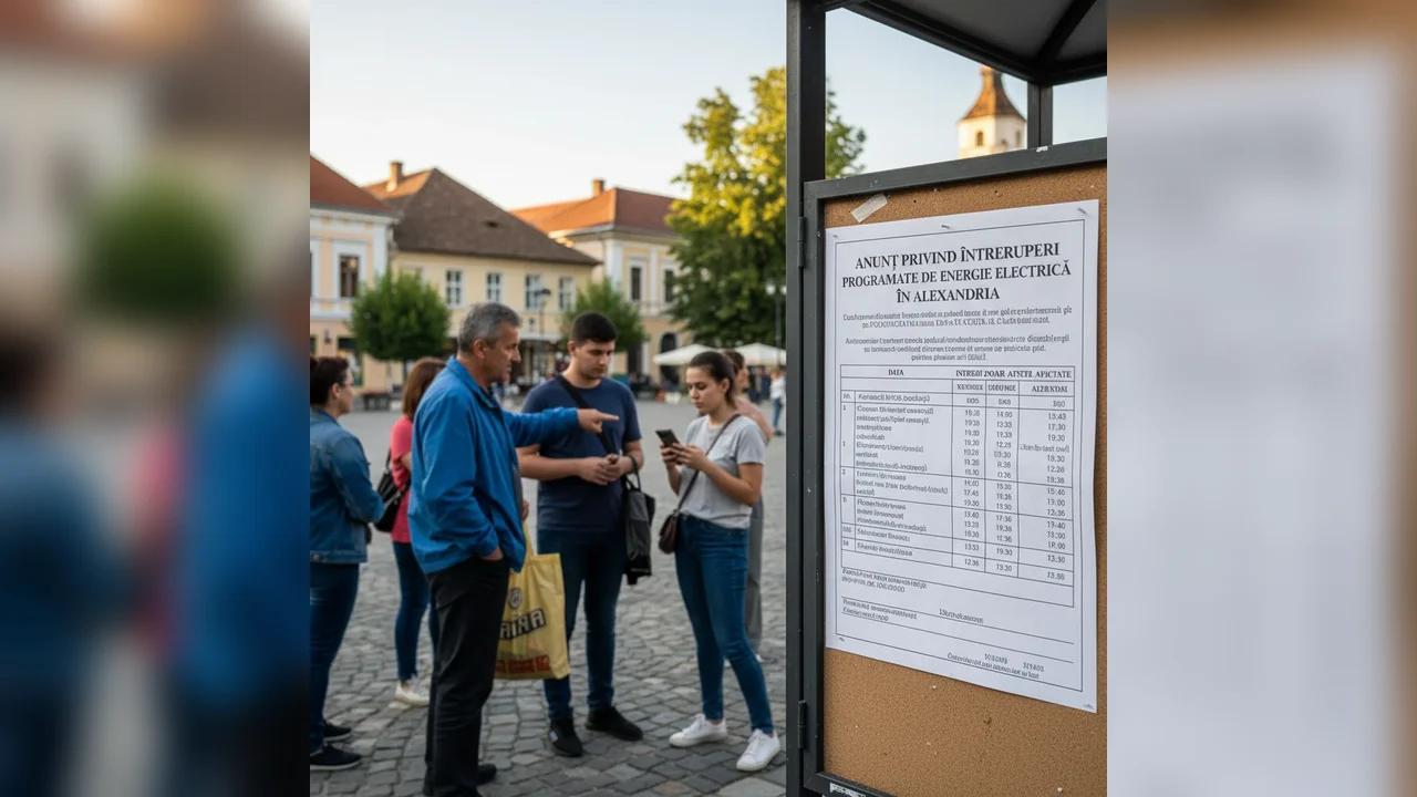 Anunț oficial privind întreruperi programate de energie electrică în Alexandria pe 13 ianuarie 2026