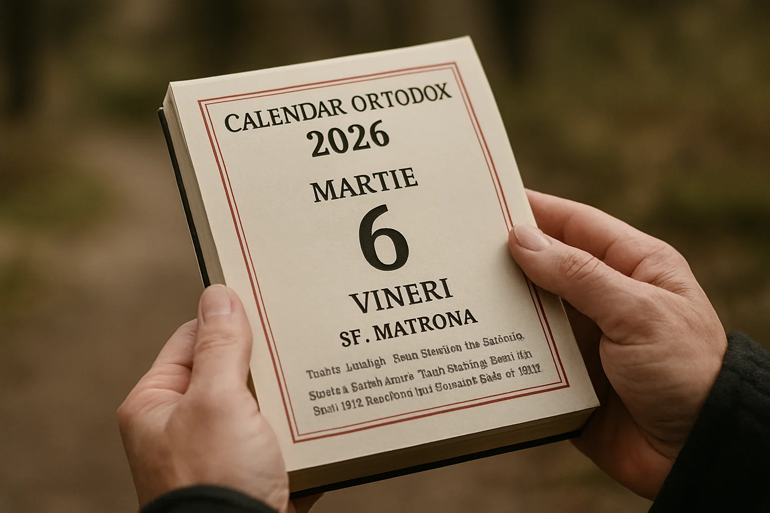 Calendar ortodox – 2026-03-06
