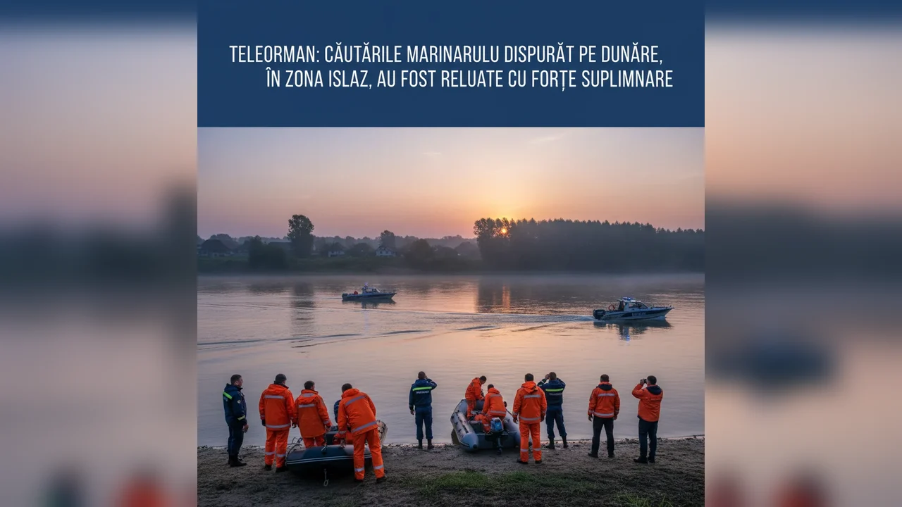 Căutările marinarului dispărut pe Dunăre, în zona Islaz, continuă cu efective suplimentare la Alexandria