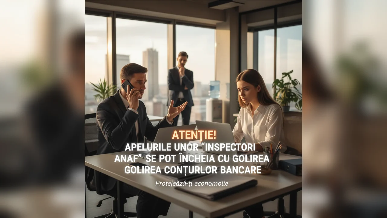 escroci care se dau drept inspectori ANAF pot lăsa conturile bancare fără bani