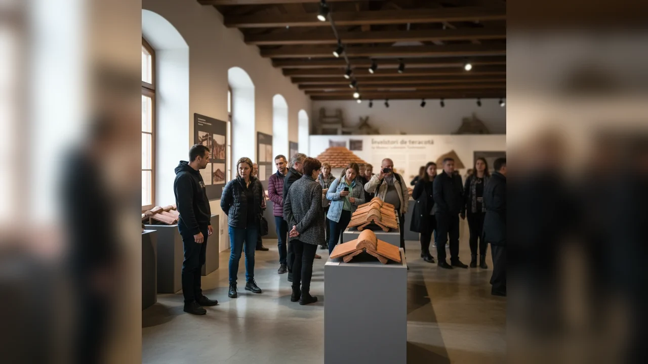 Expoziție temporară Învelitori de teracotă la muzeu în Teleorman