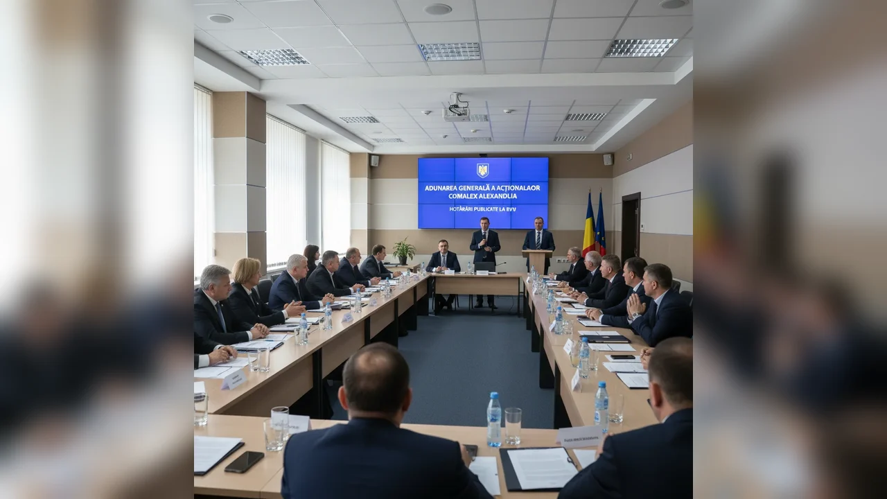 Hotărârile Adunării Generale a Acționarilor COMALEX, raportate la BVB de societatea din Alexandria
