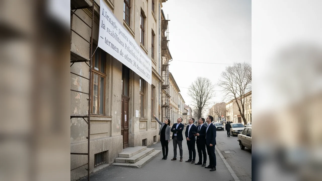 Licitație la Alexandria pentru proiectarea reabilitării Policlinicii: oferte până la 30 decembrie 2025