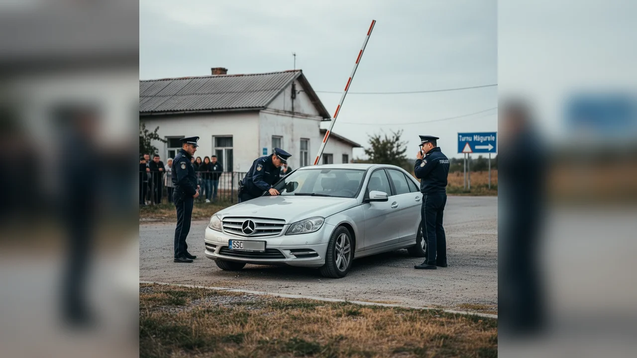 Mașină căutată în Germania, oprită la Turnu Măgurele