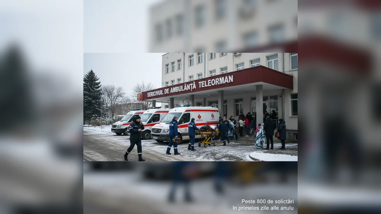 Peste 800 de solicitări la Ambulanță în primele zile din 2026 în Alexandria și județul Teleorman