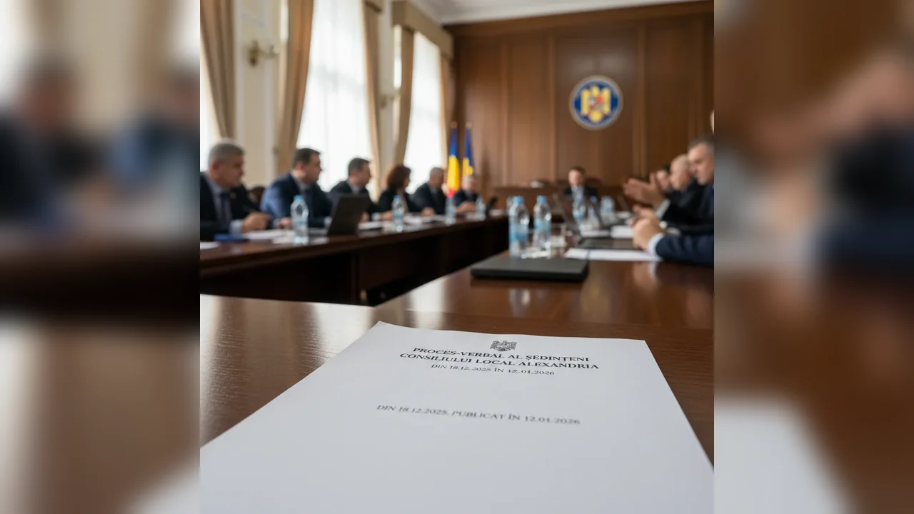 Procesul-verbal al ședinței Consiliului Local Alexandria din 18 decembrie 2025, făcut public în ianuarie 2026