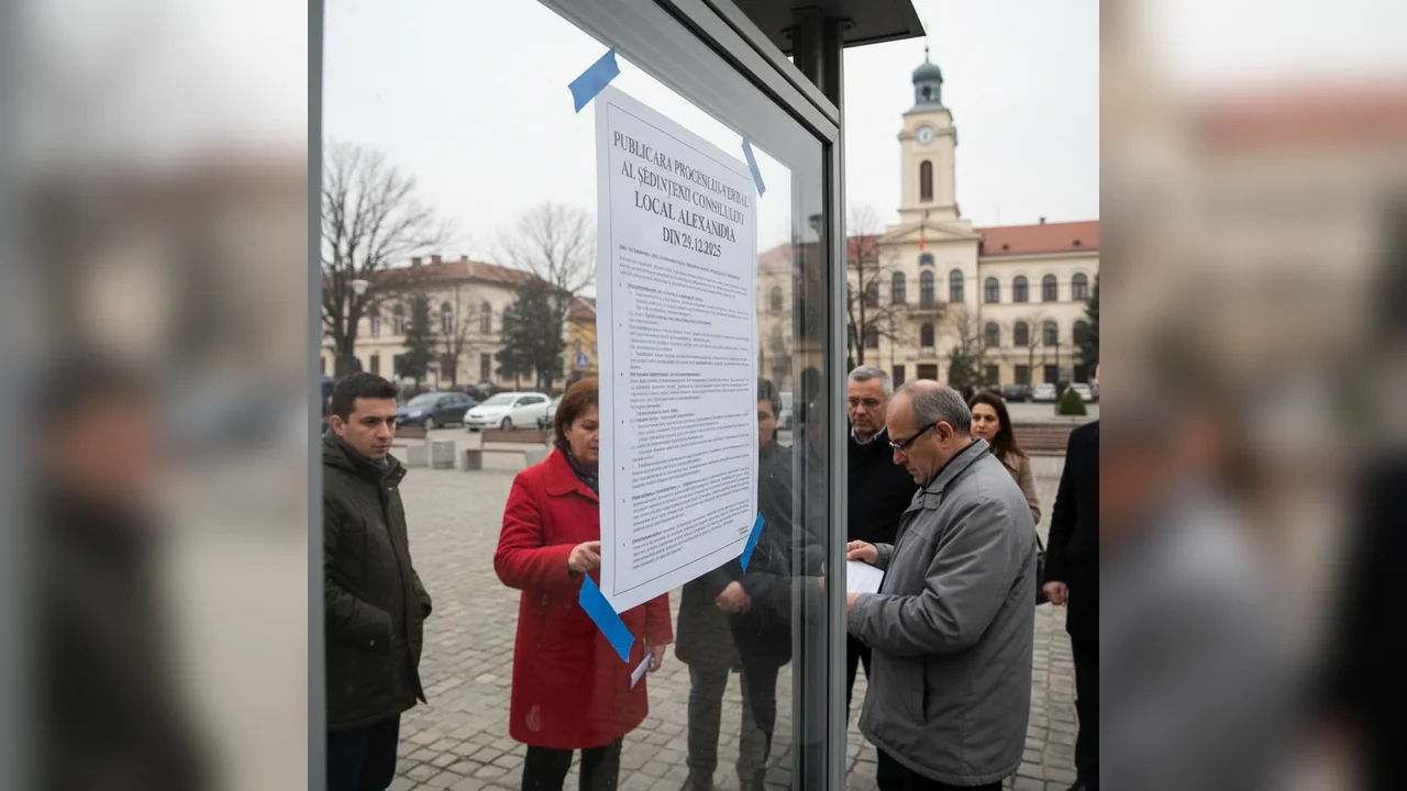 Procesul-verbal al ședinței Consiliului Local din 29 decembrie 2025, făcut public la Alexandria