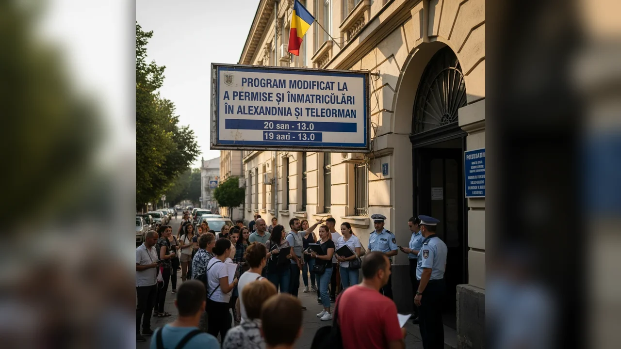 Program actualizat la permise și înmatriculări în Alexandria și Teleorman