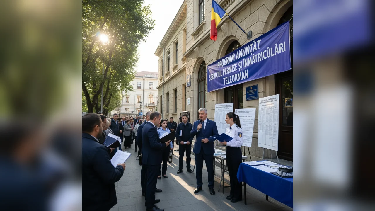 Program actualizat pentru Serviciul Permise și Înmatriculări Teleorman la ghișeele din Alexandria