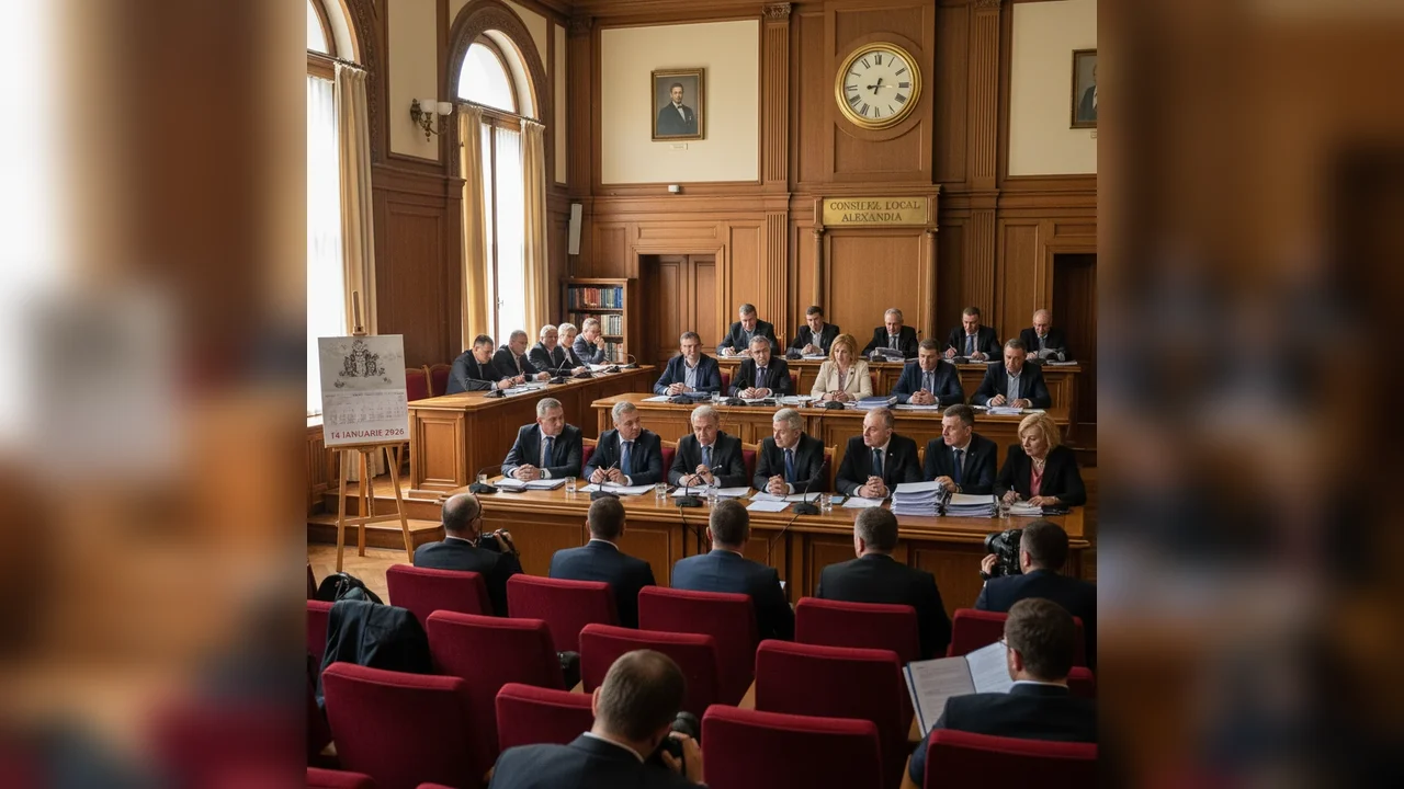 Ședință a Consiliului Local Alexandria convocată pentru 14 ianuarie 2026, ora 12:00