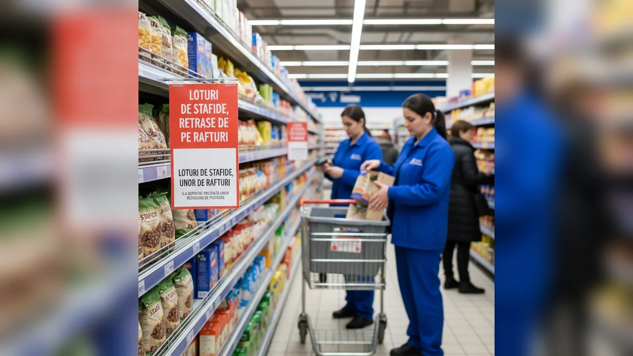 Stafide retrase din magazine după ce autoritățile au găsit reziduuri de pesticide