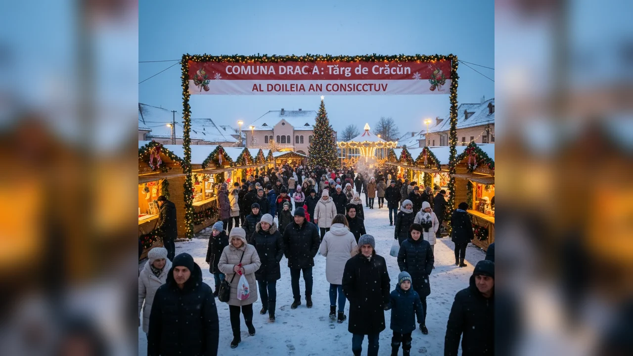 Târgul de Crăciun din Comuna Dracea revine pentru al doilea an consecutiv cu cea mai frumoasă atmosferă de sărbătoare