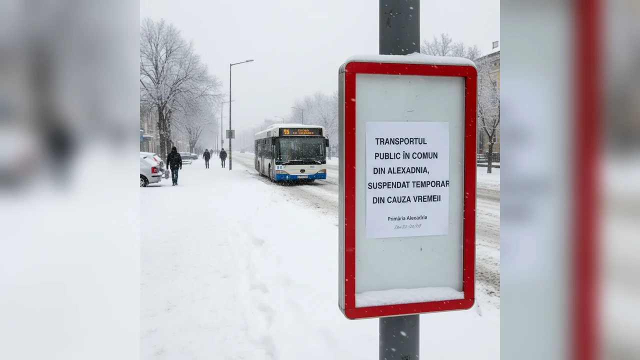Transportul public din Alexandria, oprit temporar pe 8 ianuarie din cauza vremii