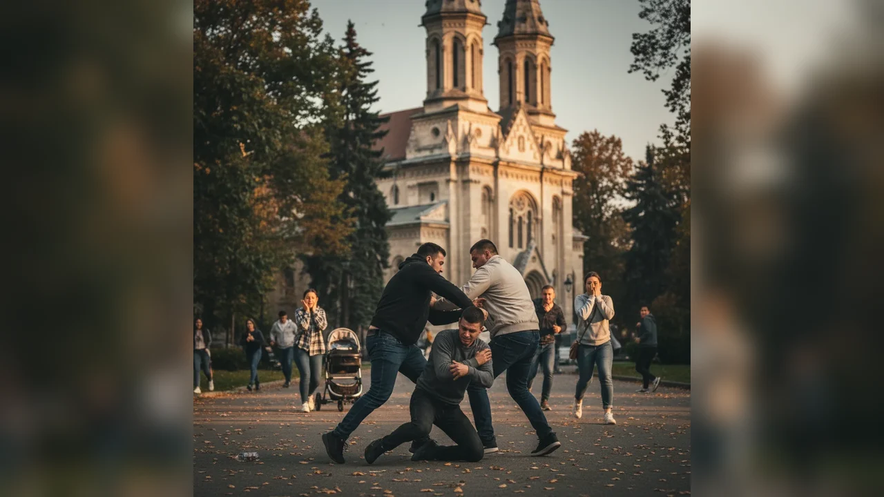 un tânăr bătut cu pumnii și picioarele