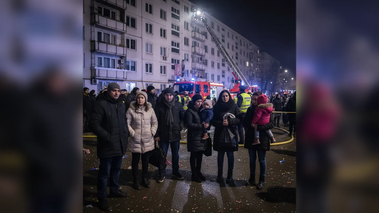 Zeci de locatari evacuați dintr-un bloc din Alexandria în noaptea de Revelion